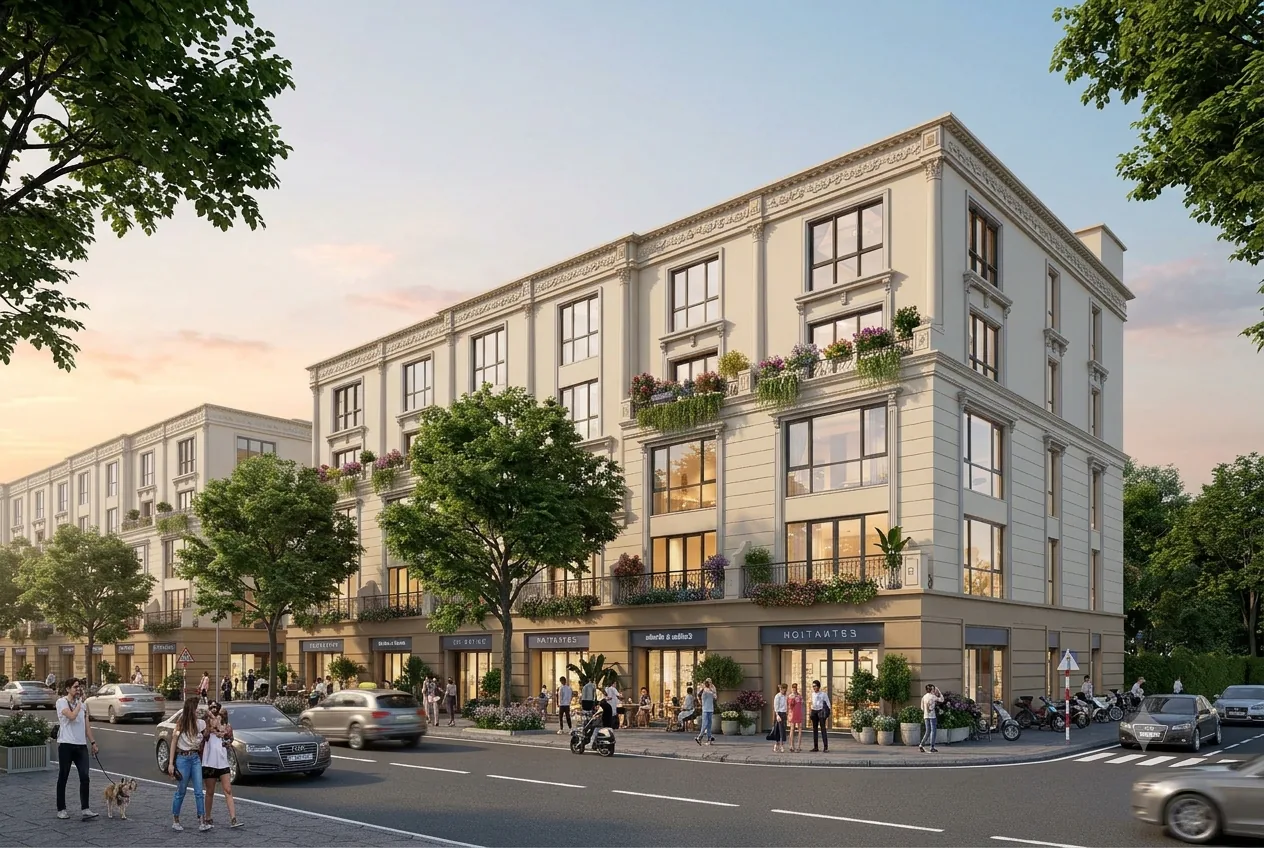 Phối cảnh shop TMDV phân khu Skyline East (ảnh minh họa)